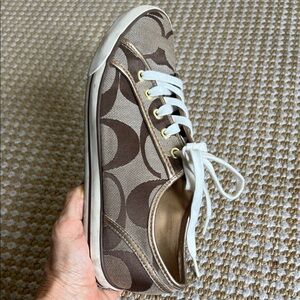Coach Brown & Khaki Signature Canvas Sneaker